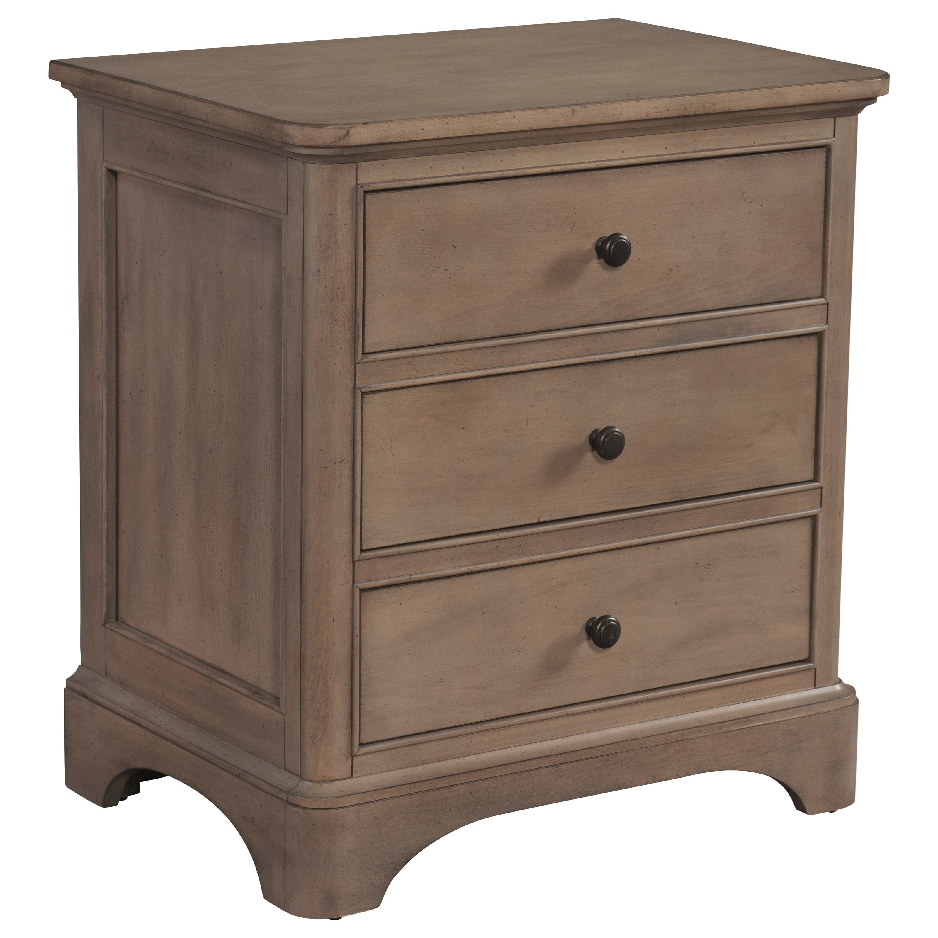Cresent Fine Furniture Melrose Transitional 3Drawer Nightstand Find